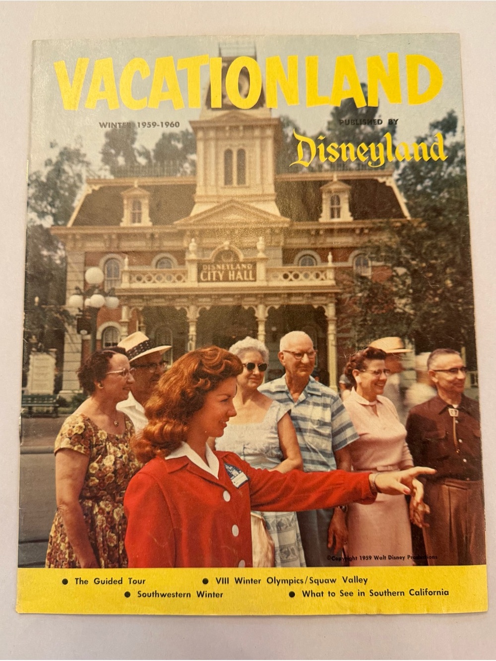 Vintage Disneyland Vacationland Magazine Guided Tour Cover 50s 60s Collectible